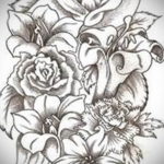 тату цветок женский эскиз 14.09.2019 №044 - tattoo flower female sketch - tatufoto.com