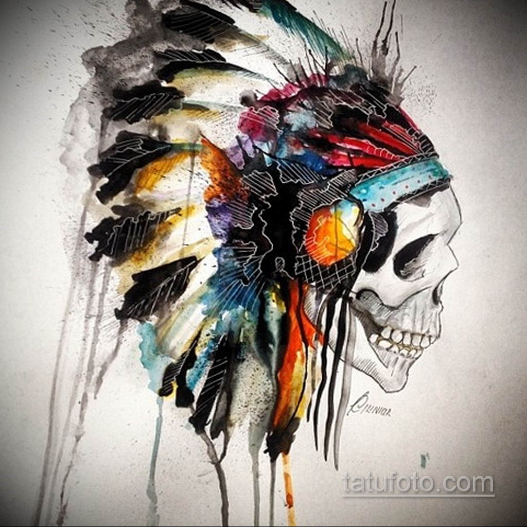 тату череп на кисти эскиз 17.09.2019 №004 - skull tattoo on brush sketch - tatufoto.com