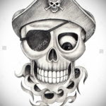 тату череп на руке эскизы 17.09.2019 №010 - Skull tattoo on hand sketches - tatufoto.com
