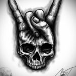 тату череп на руке эскизы 17.09.2019 №023 - Skull tattoo on hand sketches - tatufoto.com