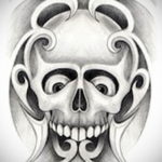 тату череп на руке эскизы 17.09.2019 №024 - Skull tattoo on hand sketches - tatufoto.com