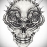 тату череп на руке эскизы 17.09.2019 №025 - Skull tattoo on hand sketches - tatufoto.com