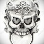 тату череп на руке эскизы 17.09.2019 №030 - Skull tattoo on hand sketches - tatufoto.com