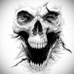 тату череп на руке эскизы 17.09.2019 №037 - Skull tattoo on hand sketches - tatufoto.com
