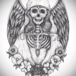 тату череп на руке эскизы 17.09.2019 №040 - Skull tattoo on hand sketches - tatufoto.com