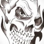 тату череп эскиз простых 17.09.2019 №001 - skull tattoo sketch simple - tatufoto.com