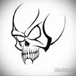 тату череп эскиз простых 17.09.2019 №002 - skull tattoo sketch simple - tatufoto.com