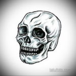 тату череп эскиз простых 17.09.2019 №007 - skull tattoo sketch simple - tatufoto.com