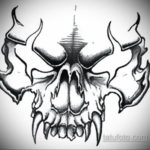 тату череп эскиз простых 17.09.2019 №011 - skull tattoo sketch simple - tatufoto.com