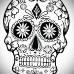 тату череп эскиз простых 17.09.2019 №014 - skull tattoo sketch simple - tatufoto.com