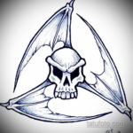 тату череп эскиз простых 17.09.2019 №026 - skull tattoo sketch simple - tatufoto.com