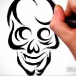 тату череп эскиз простых 17.09.2019 №030 - skull tattoo sketch simple - tatufoto.com