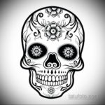 тату череп эскиз простых 17.09.2019 №035 - skull tattoo sketch simple - tatufoto.com