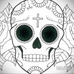 тату череп эскиз простых 17.09.2019 №041 - skull tattoo sketch simple - tatufoto.com