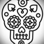 тату череп эскиз простых 17.09.2019 №043 - skull tattoo sketch simple - tatufoto.com