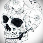 тату череп эскиз простых 17.09.2019 №045 - skull tattoo sketch simple - tatufoto.com