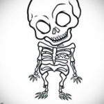 тату череп эскиз простых 17.09.2019 №050 - skull tattoo sketch simple - tatufoto.com