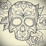 тату череп эскиз простых 17.09.2019 №054 - skull tattoo sketch simple - tatufoto.com