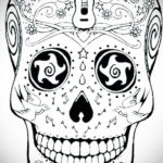 тату череп эскиз простых 17.09.2019 №061 - skull tattoo sketch simple - tatufoto.com
