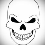 тату череп эскиз простых 17.09.2019 №062 - skull tattoo sketch simple - tatufoto.com