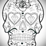 тату череп эскиз простых 17.09.2019 №064 - skull tattoo sketch simple - tatufoto.com