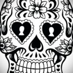 тату череп эскиз простых 17.09.2019 №069 - skull tattoo sketch simple - tatufoto.com