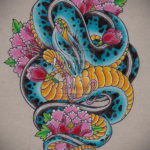 тату эскизы змей цветные 16.09.2019 №001 - colored snake tattoo designs - tatufoto.com