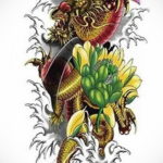 тату японские эскизы цветные 16.09.2019 №012 - tattoo japanese sketches c - tatufoto.com
