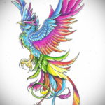 феникс эскизы тату цветны 16.09.2019 №006 - phoenix tattoo sketches colore - tatufoto.com
