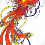 феникс эскизы тату цветны 16.09.2019 №007 - phoenix tattoo sketches colore - tatufoto.com