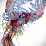 феникс эскизы тату цветны 16.09.2019 №008 - phoenix tattoo sketches colore - tatufoto.com