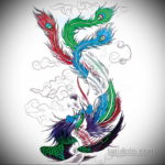 феникс эскизы тату цветны 16.09.2019 №014 - phoenix tattoo sketches colore - tatufoto.com