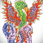 феникс эскизы тату цветны 16.09.2019 №017 - phoenix tattoo sketches colore - tatufoto.com