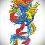 феникс эскизы тату цветны 16.09.2019 №020 - phoenix tattoo sketches colore - tatufoto.com