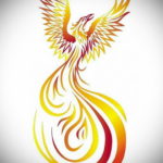 феникс эскизы тату цветны 16.09.2019 №023 - phoenix tattoo sketches colore - tatufoto.com