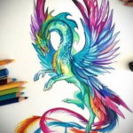 феникс эскизы тату цветны 16.09.2019 №027 - phoenix tattoo sketches colore - tatufoto.com
