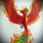 феникс эскизы тату цветны 16.09.2019 №031 - phoenix tattoo sketches colore - tatufoto.com