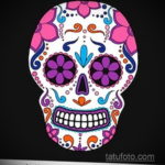 цветные тату эскизы черепа 16.09.2019 №007 - colored skull sketches - tatufoto.com