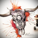 цветные тату эскизы черепа 16.09.2019 №009 - colored skull sketches - tatufoto.com
