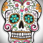 цветные тату эскизы черепа 16.09.2019 №014 - colored skull sketches - tatufoto.com