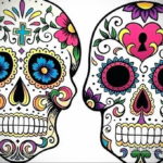цветные тату эскизы черепа 17.09.2019 №015 - colored skull sketches - tatufoto.com