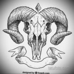 череп козла тату эскиз 17.09.2019 №010 - goat skull tattoo sketch - tatufoto.com