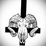 череп козла тату эскиз 17.09.2019 №030 - goat skull tattoo sketch - tatufoto.com