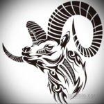 череп козла тату эскиз 17.09.2019 №041 - goat skull tattoo sketch - tatufoto.com