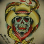 череп со змеей тату эскизы 17.09.2019 №032 - skull with snake tattoo sketch - tatufoto.com