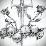 череп эскизы тату реализм 17.09.2019 №031 - skull sketches tattoo realism - tatufoto.com
