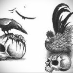череп эскизы тату реализм 17.09.2019 №032 - skull sketches tattoo realism - tatufoto.com