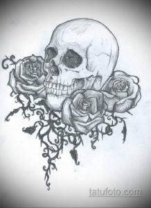 черепа эскиз тату предплечье 17.09.2019 №008 - skull sketch tattoo forearm - tatufoto.com