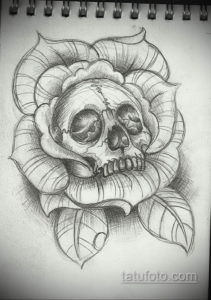 черепа эскиз тату предплечье 17.09.2019 №009 - skull sketch tattoo forearm - tatufoto.com
