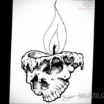 черепа эскиз тату предплечье 17.09.2019 №010 - skull sketch tattoo forearm - tatufoto.com